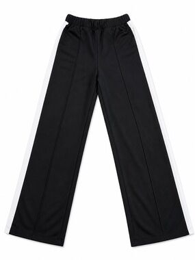 Old Navy Black Track Pants with White Side Stripes